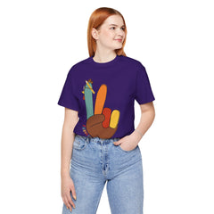 Thankful Teacher T‑Shirt – Hand Turkey Teacher Appreciation Tee