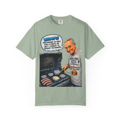 Grill Master Grandpa Funny BBQ T-Shirt — "Whoops! Pretending to Grill for a Photo" Graphic Tee
