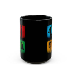 Pop Art Michael Jackson Iconic Silhouette Black Mug - 11oz & 15oz
