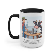 COW TIPPING Awareness - Accent Mugs | Cow Tipping Is Real, Bovine Humor. Gift For Him, Gift For Her, Farm Humor, Cow Fan Gift, Farm Animal