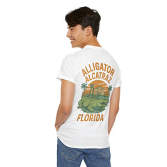 Alligator Alcatraz Unisex Heavy Cotton Tee, Florida Souvenir Shirt, Travel Gift, Vintage Style Tee, Nature Lover Apparel