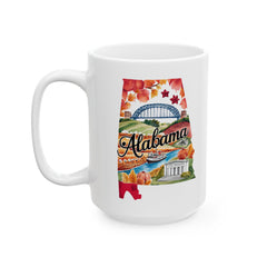 Alabama Watercolor State Mug – Travel Gift or Souvenir – 11oz or 15oz