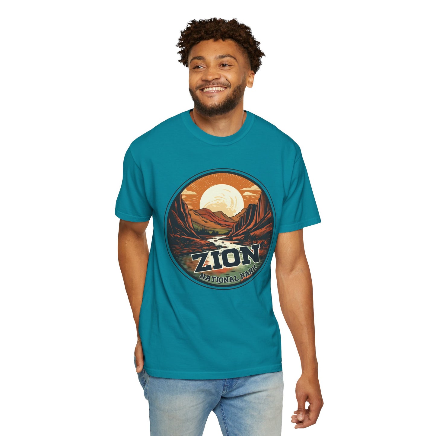 Zion National Park Graphic, Comfort Colors Soft Relaxed Fit Unisex Garment-Dyed T-shirt