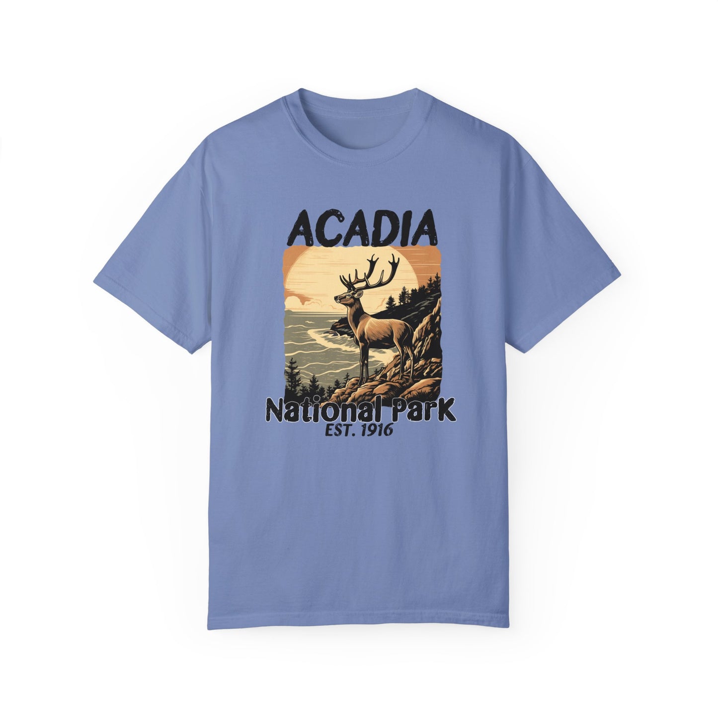 Arcadia National Park Graphic, Comfort Colors Soft Relaxed Fit Unisex Garment-Dyed T-shirt