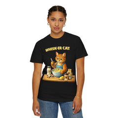 Whisker Cat Baking T-Shirt — Cute Cat Chef Graphic Tee