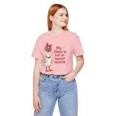 Teacher Valentine T-Shirt — "My Class Is Full of Sweet Hearts" Cute Duck Design