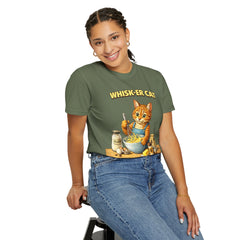 Whisker Cat Baking T-Shirt — Cute Cat Chef Graphic Tee