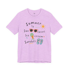 Summer Is — Graphic Tee (Sunglasses, Ice Cream & Sandals)