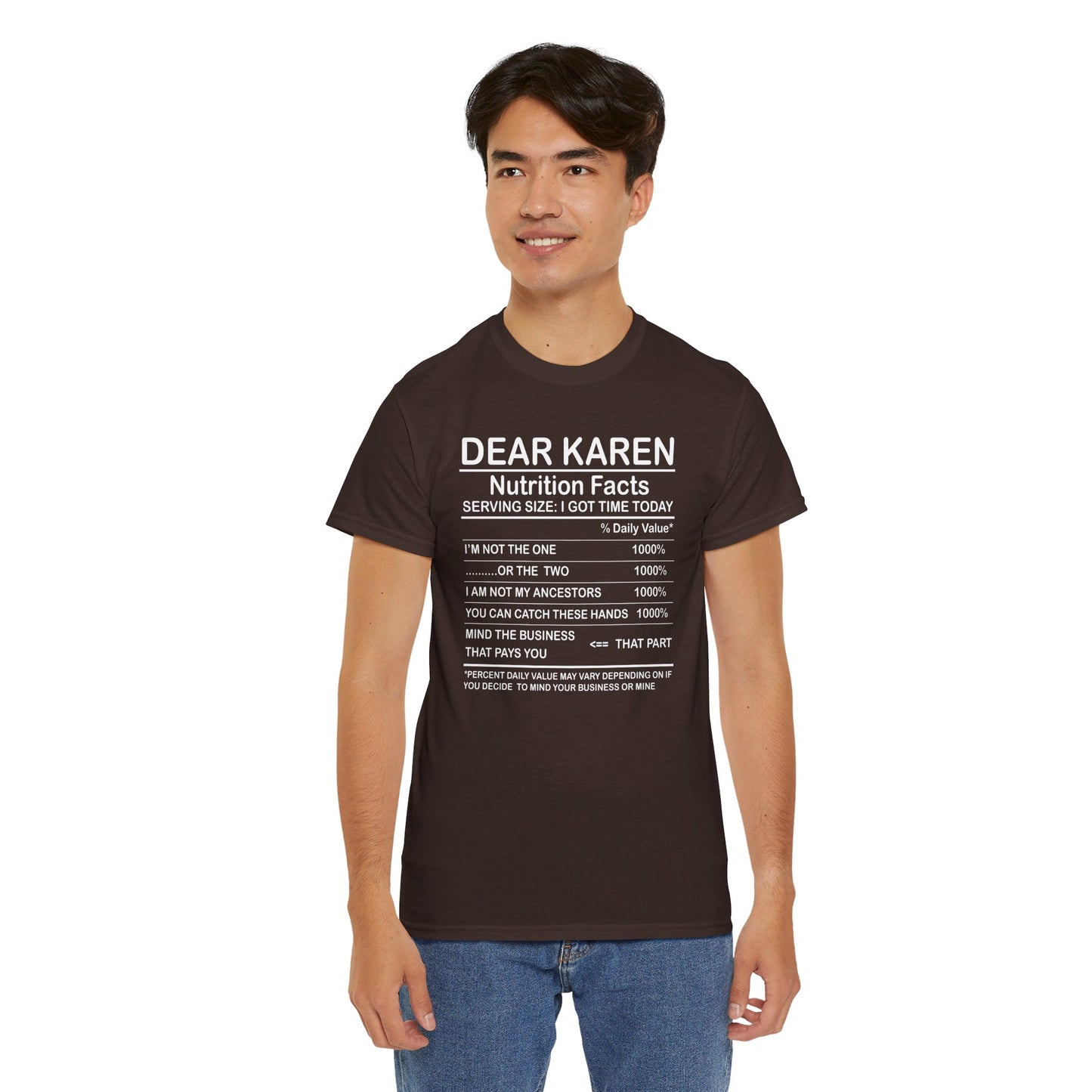 Karen Nutritional Facts Unisex Heavy Cotton Tee