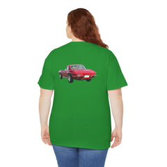 Red Corvette Summer Unisex Tee - I'm Vetted For Life Front and Back Image T Shirt