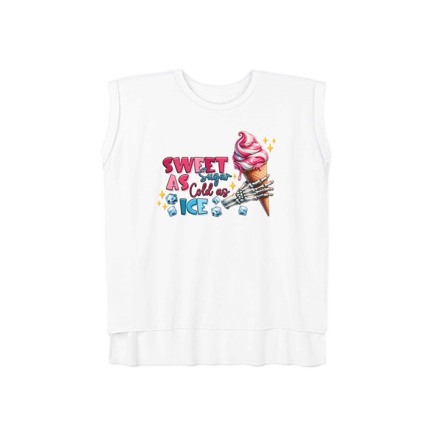 Sweet As Sugar Cold As Ice tee, womens graphic tee, flowy muscle tee, rolled cuffs shirt, women's shirt, summer t-shirt, camping shirt, outdoor apparel, adventure clothing, nature lover gift, gift for camper, hiking t-shirt, wanderlust apparel.