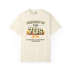 70s Retro Tee – "Property of the 70s 1976" Vintage Graphic T-Shirt