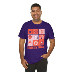 Beachy Soul Unisex Jersey Tee - Perfect Summer Vibes, Casual Wear, Gift for Beach Lovers, Vacation Outfit, Relaxed Style