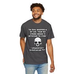 Funny Grammar Police - 'The Devil Whispered...' Skull Resilience Graphic Tee