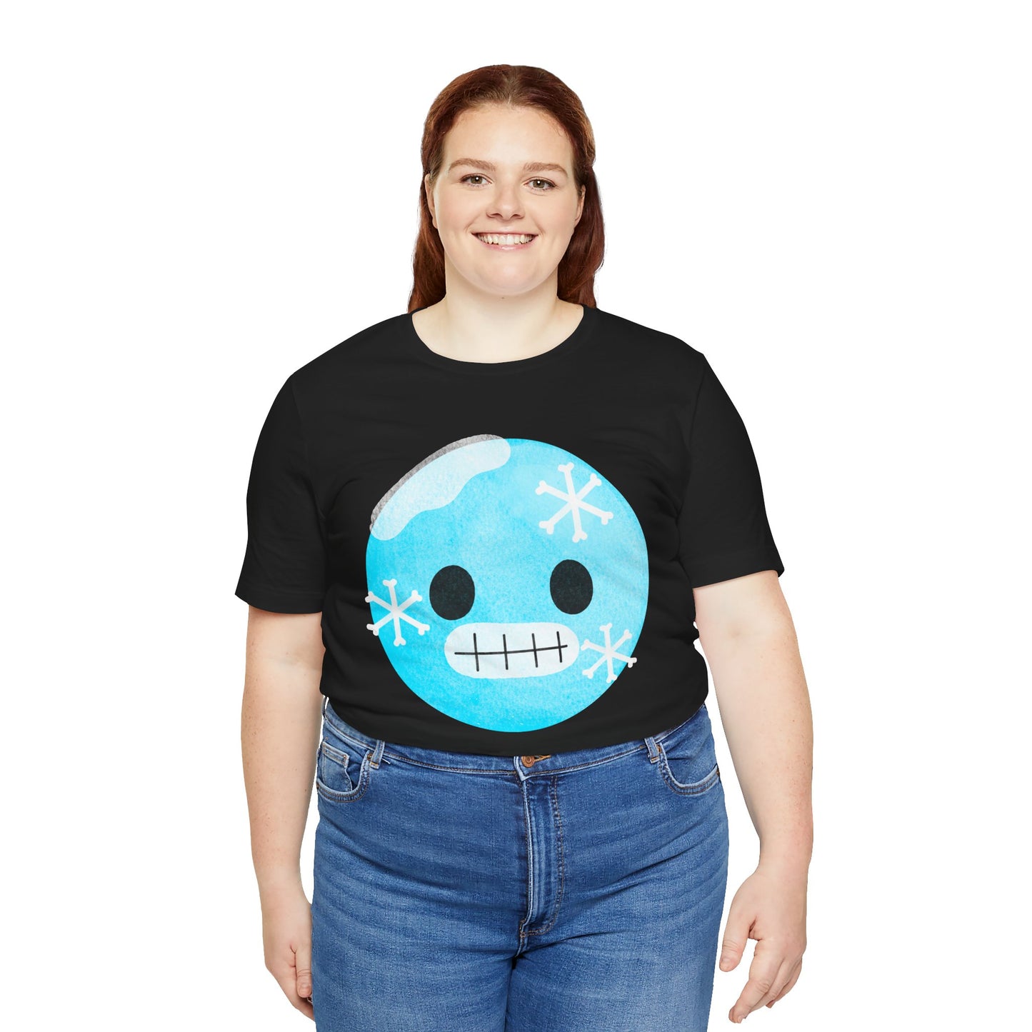 Emoji Whos Cold - Graphic Unisex Jersey Short Sleeve Tee