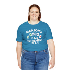 Mahjong Retirement Plan Tee, Fun Unisex T-Shirt for Game Lovers, Perfect Gift for Retirees, Mahjong Enthusiasts, Casual Wear