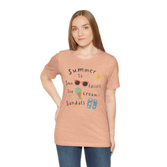 Summer Is — Graphic Tee (Sunglasses, Ice Cream & Sandals)