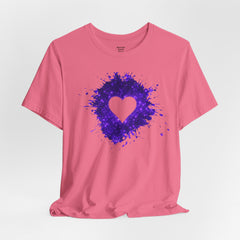 Galaxy Heart Tee — Purple or Green Splatter Heart T-Shirt