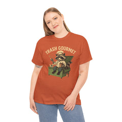 Trash Gourmet Unisex Heavy Cotton Tee, Funny Graphic T-Shirt, Quirky Casual Wear, Unique Gift for Food Lovers, Eco-Friendly Apparel