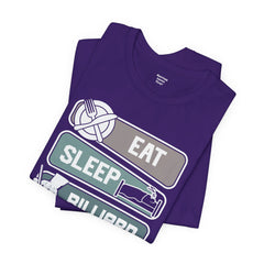 Eat Sleep Billard Repeat - Graphic Unisex Jersey Short Sleeve Tee