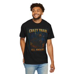 Crazy Train Unisex T-shirt - Graphic Tee for Music Lovers, Edgy Casual Wear, Gift for Concerts, Halloween, and Fun Gatherings