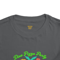 Dino Pizza Party Toddler Tee - Fun Dinosaur Graphic T-Shirt for Kids