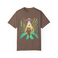 Raccoon UFO Funny Comfort Colors Graphic T-Shirt
