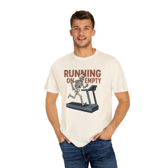 Funny Skeleton Running T-Shirt, Gift for Fitness Lovers, Halloween Tee, Gym Humor Shirt, Quirky Workout Apparel