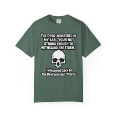 Funny Grammar Police - 'The Devil Whispered...' Skull Resilience Graphic Tee