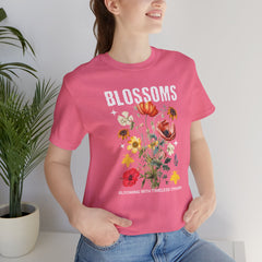 Floral Tee - Blossoms Blooming With Timeless Charm - Positive Vibes