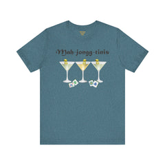 Mah-jongg-tinis  / Mahjong Martini graphics  / Unisex Jersey Short Sleeve Tee /  See Our Matching Tote Bags and Coffee Mugs