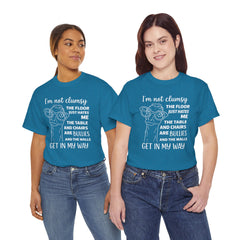 Clumsy Funny Ostrich Graphic Tee | Unisex Heavy Cotton Tee | Great Gift for Animal Lovers, Birthdays, Casual Wear, Humorous Gifts, Everyday Style