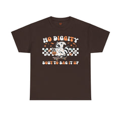 No Diggity Halloween Raccoon! Graphic Unisex Heavy Cotton Tee