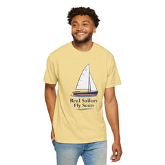 Hempstead Bay Sailing Club Graphic T-Shirt — "Real Sailors Fly Scots" Nautical Tee
