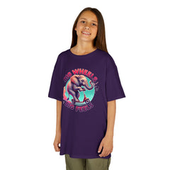 Graphic Kids Tee - Big Wheels Big Feels Elephant