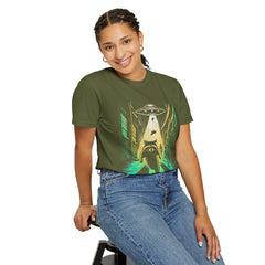 Raccoon UFO Funny Comfort Colors Graphic T-Shirt