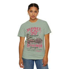 Bhavna Personalized 50th Birthday Girls Trip Savannah, Georgia T-Shirt
