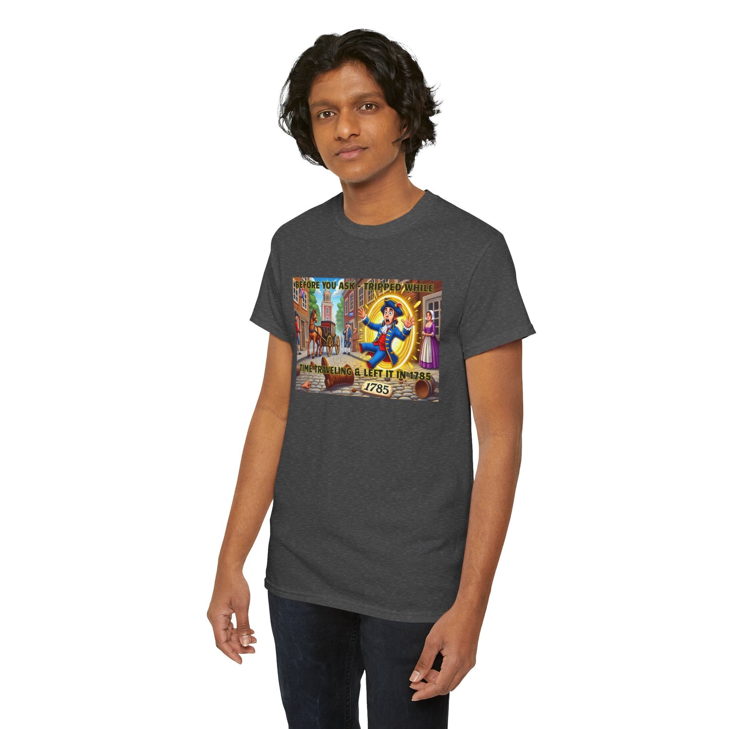 Amputee Funny Time Travel Excuse  - Unisex Heavy Cotton Tee