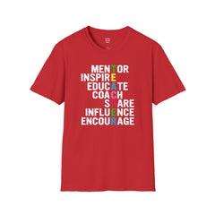 How Do You Spell TEACHER,Unisex T Shirt,Mentor,Inspire,Educate,Coach.Share,Influence,Encourage,Educator apparel,School wear,Teacher apparel