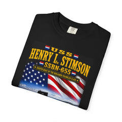 USS Henry L. Stimson SSBN-655 Submarine T-Shirt – 'The Price of Freedom Is Eternal Vigilance' Navy Tribute