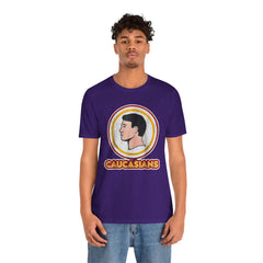 Graphic Tee - Funny Caucasians Satire Head Shot Unisex Jersey Short Sleeve Tee