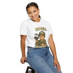 Speed Enforced By Radar T-Shirt — MASH 4077 Retro Traffic Cop Graphic Tee