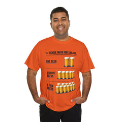 T-Shirt -  "A" School Math for Sailors Funny Beer Graphic Tee