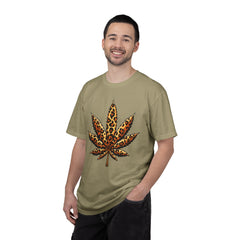 Vintage Leopard Cannabis Leaf T-shirt — Weed Lover Stoner Gift