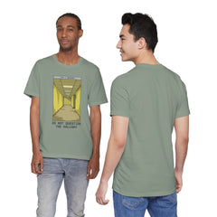 Do Not Question The Hallway T-Shirt — Retro Yellow Corridor Graphic Tee
