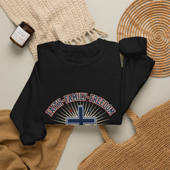 Faith • Family • Freedom Sweatshirt | Patriotic Faith-Based July 4th