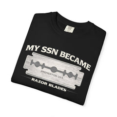 My SSN Became Razor Blades Graphic Vintage Submarine Veteran Tee