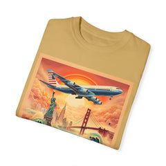 Vintage-Inspired Travel T-Shirt - 'Take a Jumbo Across the Water, Like to See America'