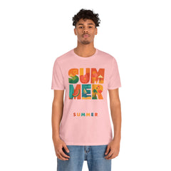 Summer Graphic Tee — Colorful Tropical "SUMMER" Typography T-Shirt