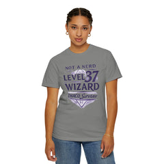 Level 37 Wizard T-Shirt — "Not a Nerd" THAC0 Survivor D&D Gamer Tee